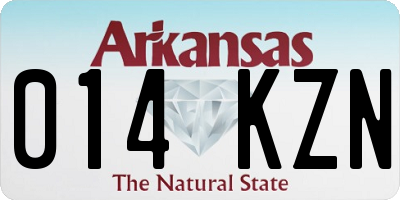 AR license plate 014KZN