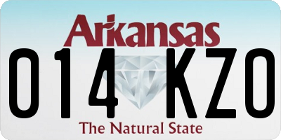 AR license plate 014KZO