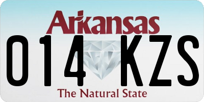 AR license plate 014KZS
