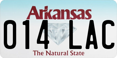 AR license plate 014LAC
