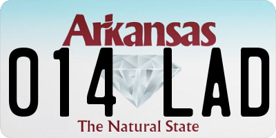 AR license plate 014LAD