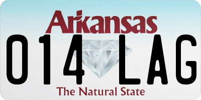 AR license plate 014LAG