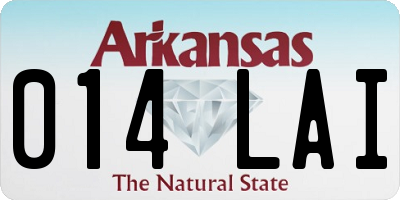 AR license plate 014LAI