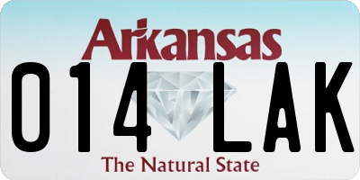 AR license plate 014LAK
