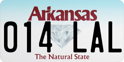 AR license plate 014LAL