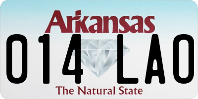AR license plate 014LAO