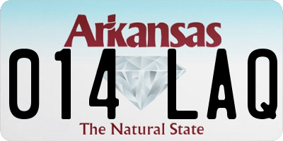 AR license plate 014LAQ