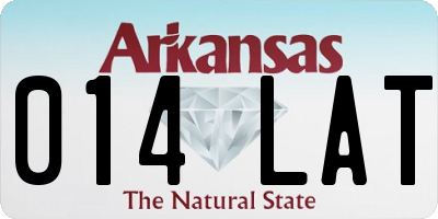 AR license plate 014LAT