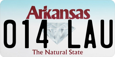 AR license plate 014LAU