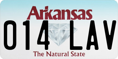AR license plate 014LAV