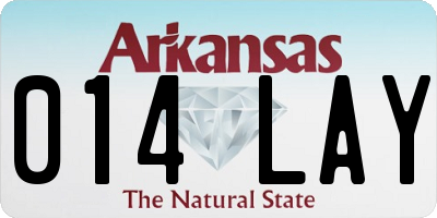 AR license plate 014LAY