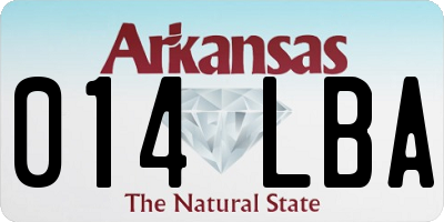AR license plate 014LBA