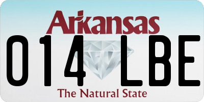 AR license plate 014LBE