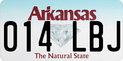 AR license plate 014LBJ
