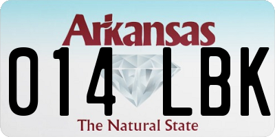 AR license plate 014LBK