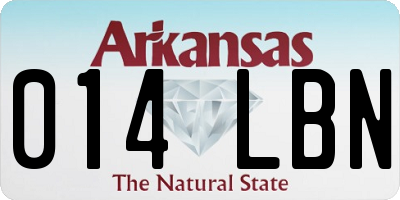 AR license plate 014LBN