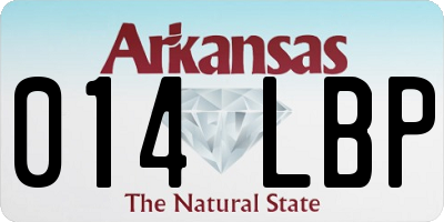 AR license plate 014LBP