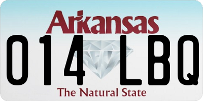 AR license plate 014LBQ