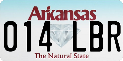 AR license plate 014LBR