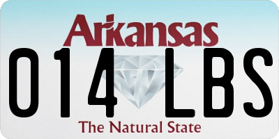 AR license plate 014LBS
