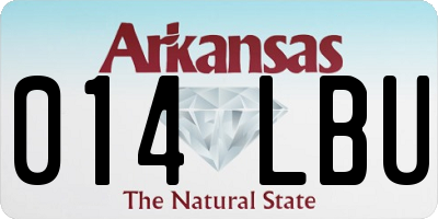 AR license plate 014LBU