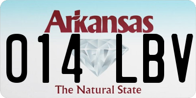 AR license plate 014LBV