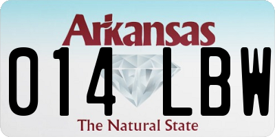 AR license plate 014LBW