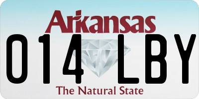 AR license plate 014LBY