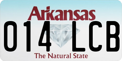 AR license plate 014LCB