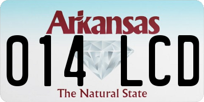 AR license plate 014LCD