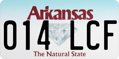 AR license plate 014LCF