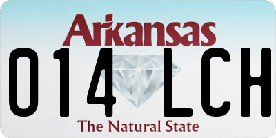 AR license plate 014LCH