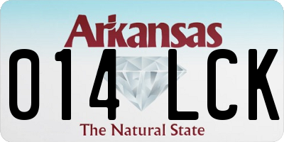 AR license plate 014LCK