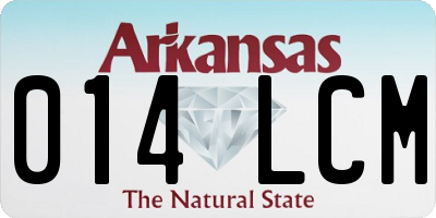 AR license plate 014LCM