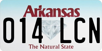 AR license plate 014LCN