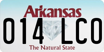 AR license plate 014LCO