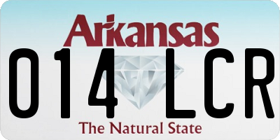AR license plate 014LCR