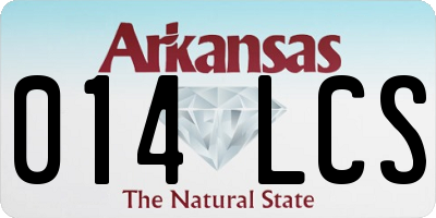 AR license plate 014LCS