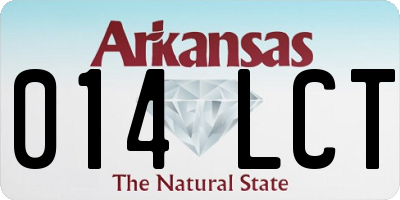 AR license plate 014LCT