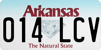 AR license plate 014LCV
