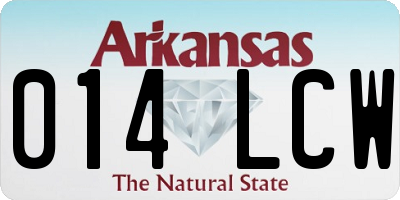 AR license plate 014LCW