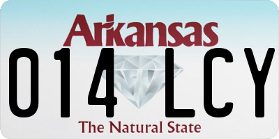 AR license plate 014LCY