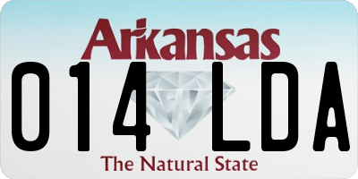 AR license plate 014LDA