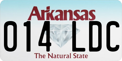 AR license plate 014LDC