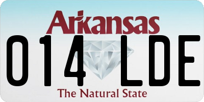 AR license plate 014LDE