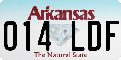 AR license plate 014LDF