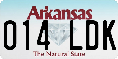 AR license plate 014LDK