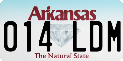 AR license plate 014LDM