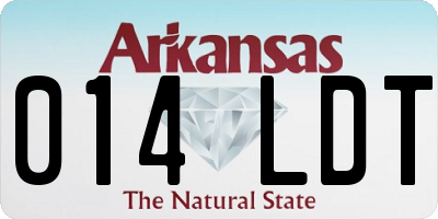 AR license plate 014LDT