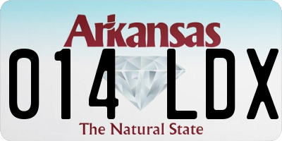 AR license plate 014LDX